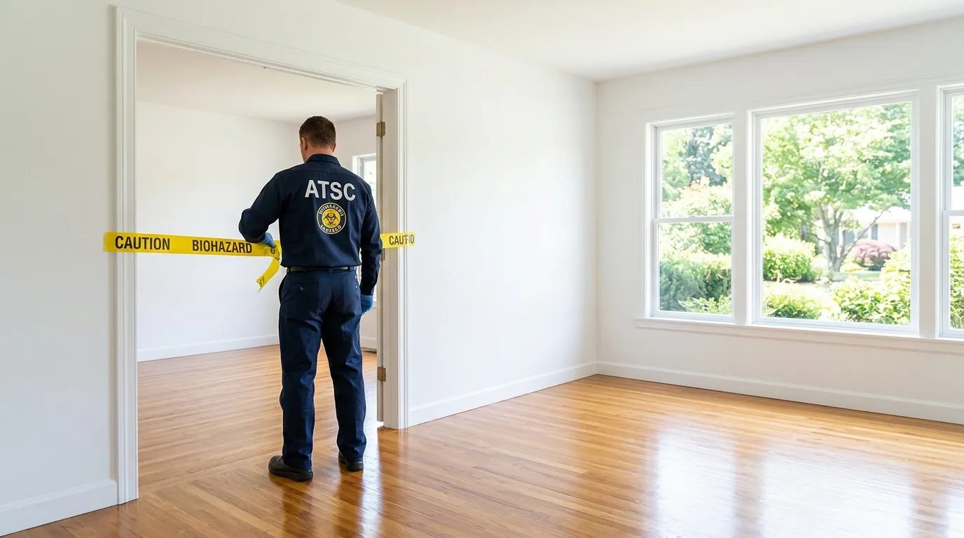 Certified biohazard cleanup crew performing Decomposition Cleanup in Four Corners